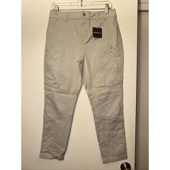 Eddie Bauer Women’s Size 6 City Scape Ankle Pants Cement Khaki Tan NWT - Picture 1 of 9